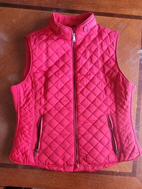 Womens Westport 1962 Quilted Sleeveless Vest in Red Size Xl